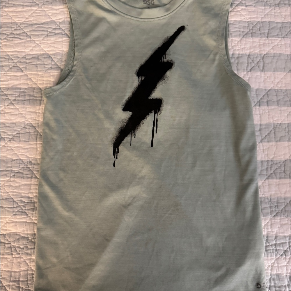 DSG Kids Tank Top with Black Lightning Bolt